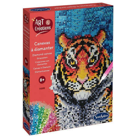 Tableau à Diamanter, Tigre - SentoSphère