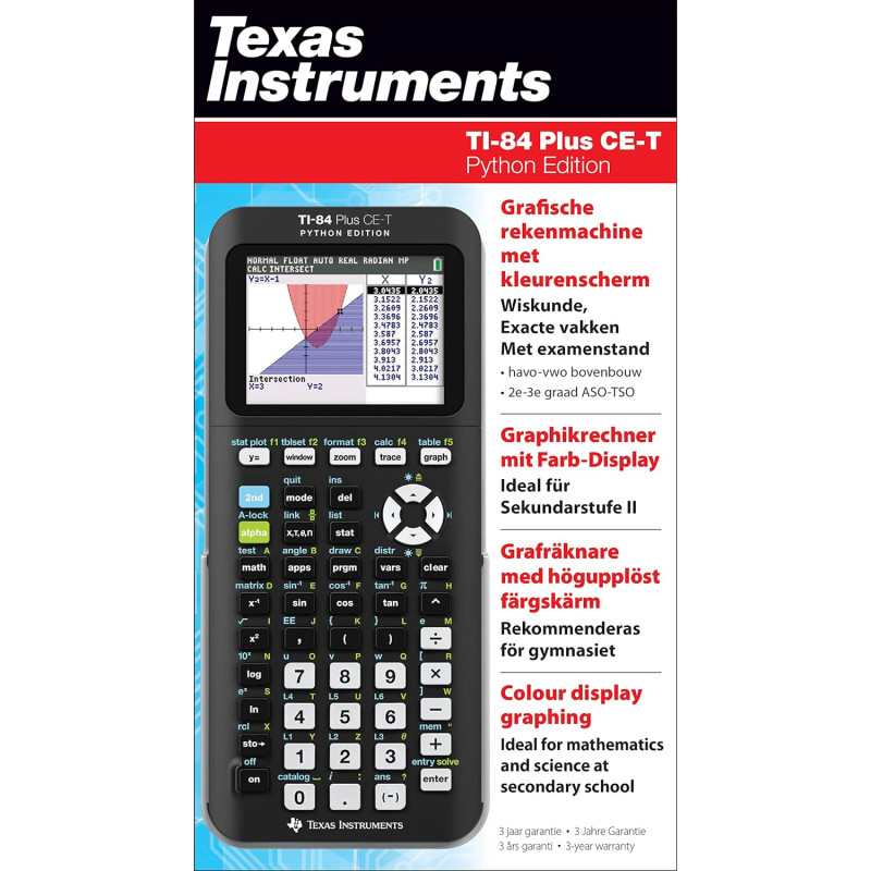 Calculatrice Graphique Texas Instruments TI-84 Plus CE-T Python Edition Graphing Calculator