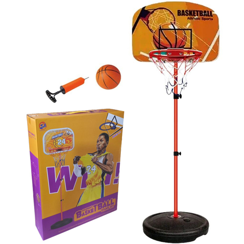 Ensemble de Basket-ball Réglable pour Enfants avec Ballon et Pompe