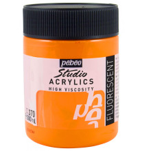 Studio Acrylique Fine Fluo 500 ml, Orange Fluorescent - Pébéo