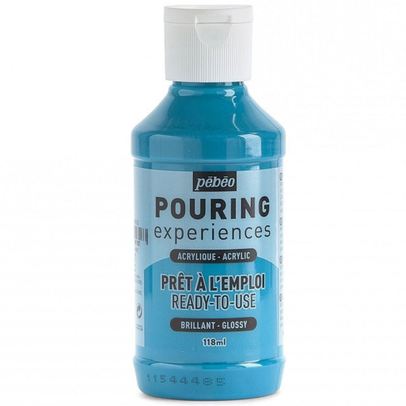 Acrylique Pouring Experiences, Bleu Turquoise - Pébéo