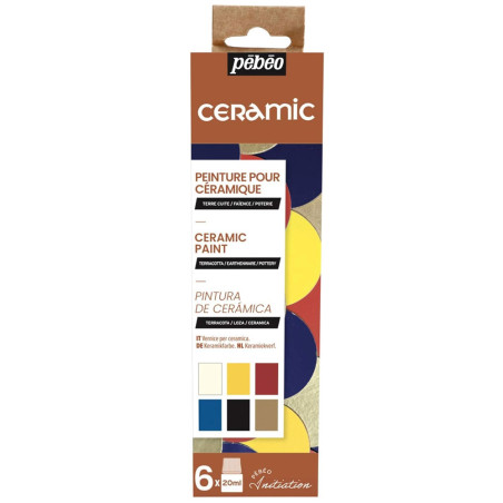 Set Peinture Sur Verre Base Solvant Assortis, Ceramic - Pébéo
