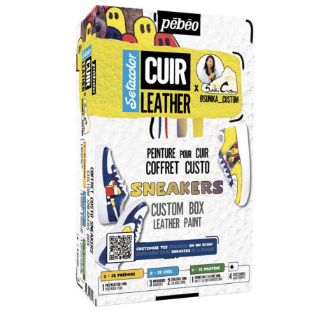 Coffret Custo Sneakers, Setacolor Cuir - Pébéo