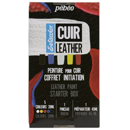 Coffret Peinture Demarrage, Setacolor Cuir - Pébéo