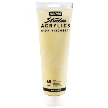 Studio Acrylique Fine 250 ml, Blanc Ivoire 65 - Pébéo