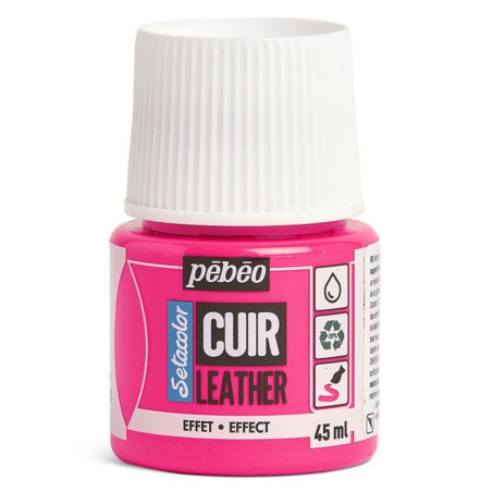 Peinture Sur Cuir Opaque Setacolor, Fluo Rose - Pébéo
