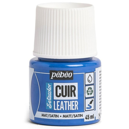 Peinture Sur Cuir Opaque Setacolor, Bleu Océan - Pébéo