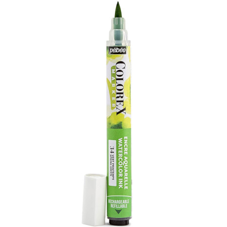 Marqueur Aquarelle Rechargeable Colorex, 34 Vert Printemps - Pébéo