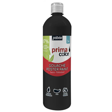 Peinture Gouache Enfant Primacolor 1L, Noir - Pébéo