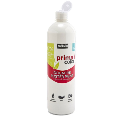 Peinture Gouache Enfant Primacolor 1L, Blanc - Pébéo