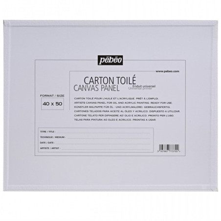 Carton Toilé Enduit Universel Européen 40x50 cm - Pébéo