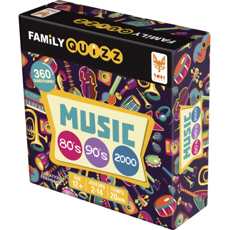 Jeu Family Quizz Music : Musique des années 80, 90 et 2000 - 360 Questions