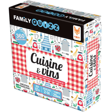 Jeu Family Quizz Cuisine & Vins - 360 Questions