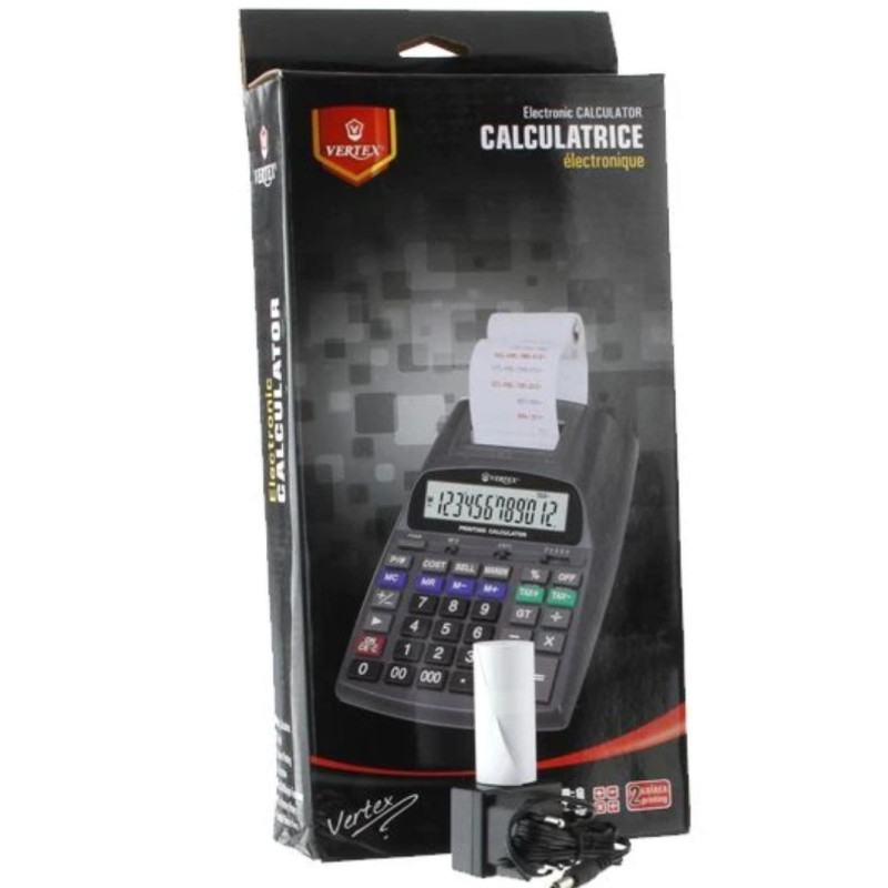 Calculatrice À Ruban Vertex V.C-2650 k 12 Chiffres