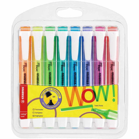 Set De 8 Surligneurs Swing Cool Classique, Stabilo