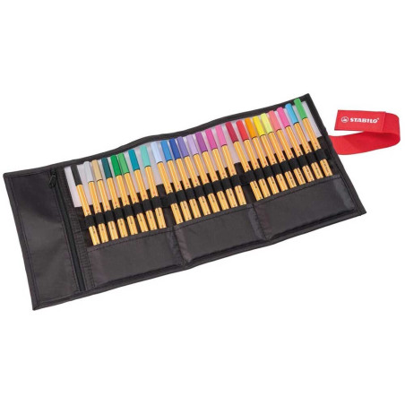 Rollerset De 25 Stylos Feutre Pointe Fine 88, Arty Edition - Stabilo