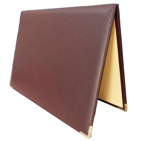 Porte Certificat/Porte Diplôme Avec Mousse Marron