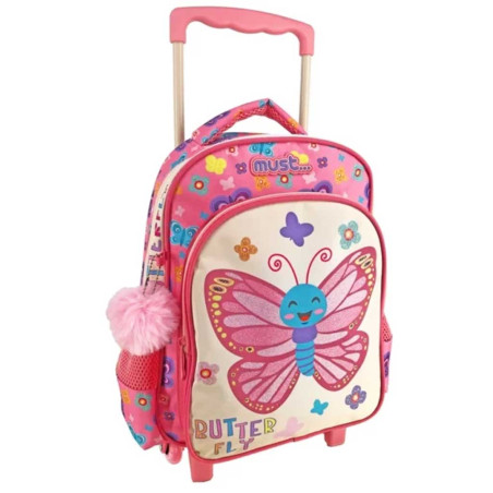 Sac à Dos à Roulettes Trolley MUST Butterfly pour Maternelle - Réf.585510