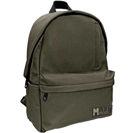 Sac à Dos MUST Cuir Crocodile Vert Foncé Collège/Lycée 22L - Réf.585981