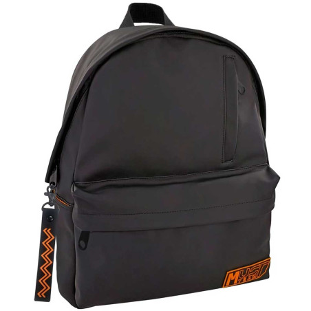 Sac à Dos MUST Cuir Mat Noir Collège/Lycée 20L - Réf.585984