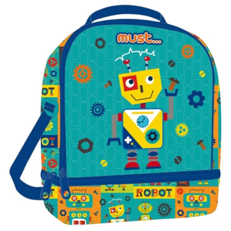 Porte Goûter Isothermique MUST Yummy Robot 2 Pochettes - Réf.585773