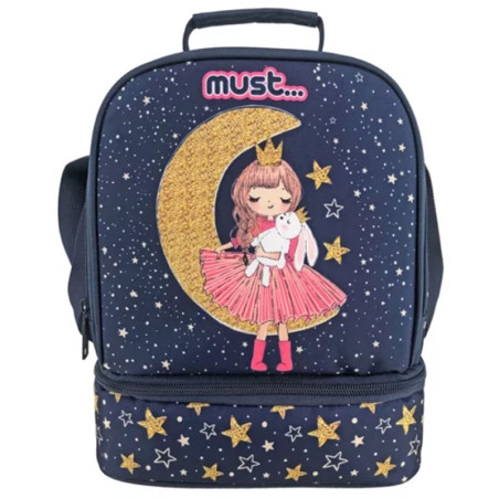 Porte Goûter Isothermique MUST Yummy Girl Moon 2 Pochettes - Réf.585581