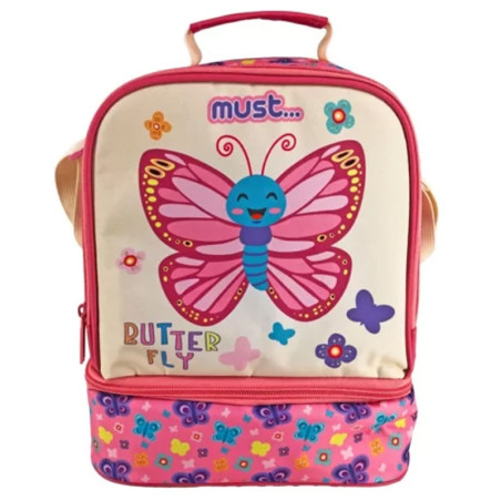 Porte Goûter Isothermique MUST Yummy Butterfly 2 Pochettes - Réf.585512