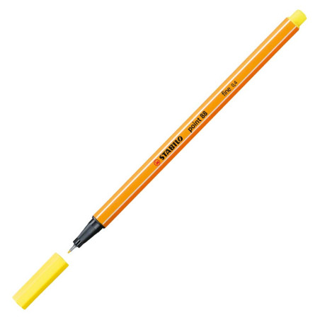 Stylo Feutre Pointe Fine 88 Jaune Citron - Stabilo