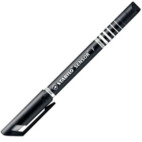 Stylo Feutre Pointe Fine Sensor F, Noir - Stabilo