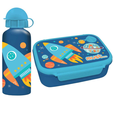 Coffret Boite à Goûter alimentaire + Bouteille à Eau en aluminium MUST Up to the Stars - Réf.584900