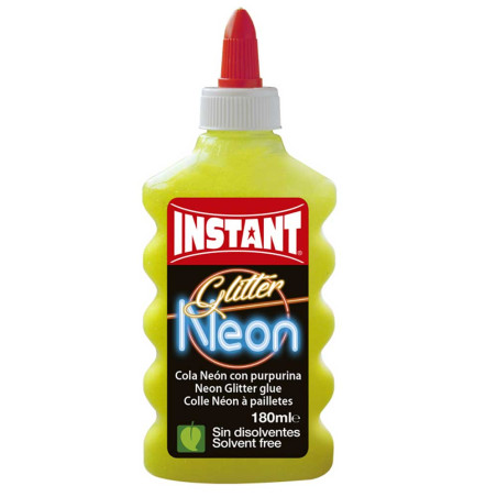 Colle Liquide Pailletée Néon,180ml - Instant