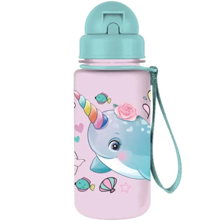Bouteille à Eau MUST PCTG Happy Whale 400ml pour enfants avec Paille - Réf.585681