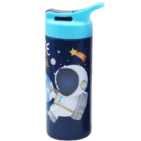 Bouteille à Eau MUST en Acier Inoxydable avec Paille 500ml  - Réf.584044