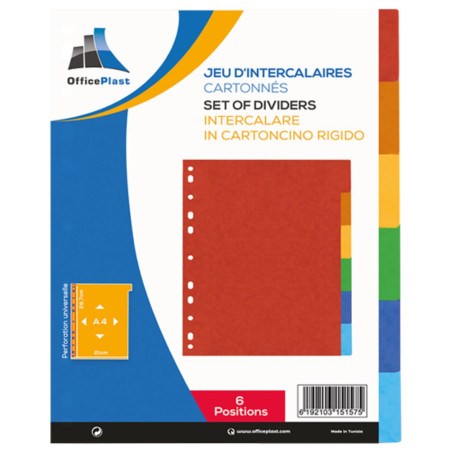 Jeux D'intercalaires En Carte Imprimé - ( 6 Positions )