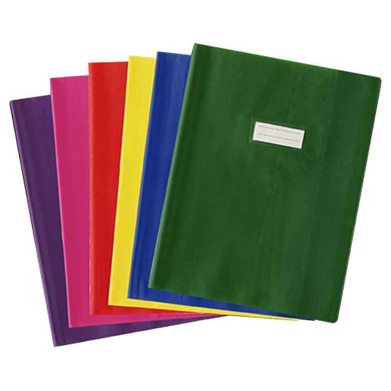Protège-Cahier en Pvc Lino A4, Jaune - Office Plast