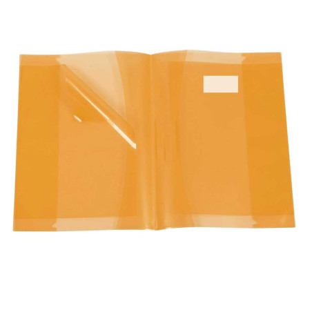 Protège-Cahier En Pvc Glossy 17x22, Orange - Purple