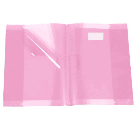 Protège-Cahier En Pvc Glossy 17x22, Rose Pastel - Purple