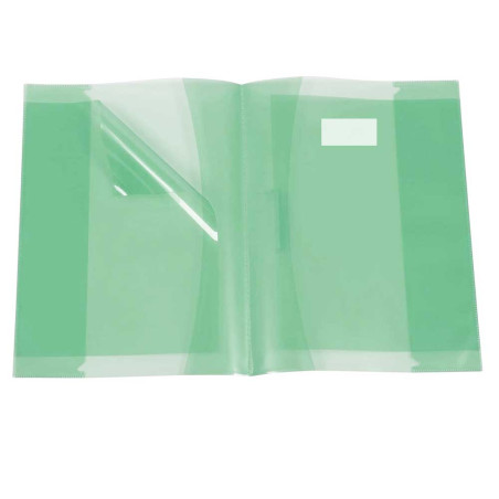 Protège-Cahier En Pvc Glossy 17x22, Vert Pastel - Purple