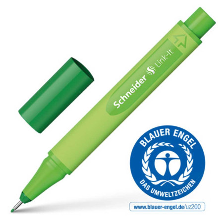Stylo Feutre Pointe Fine Link-It 0.4mm, Vert Forêt-Noir - Schneider