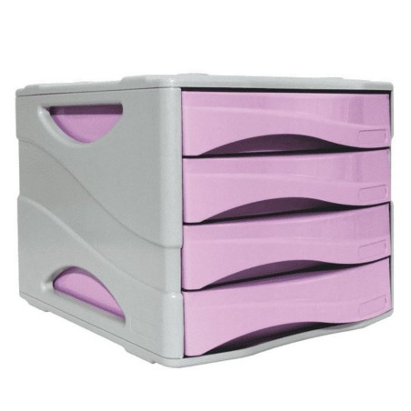 Bloc de 4 tiroirs Arda Pastel Lilas
