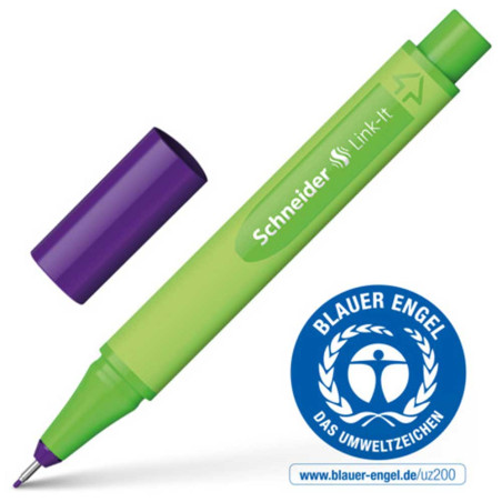 Stylo Feutre Pointe Fine Link-It 0.4mm, Daytona Violet - Schneider