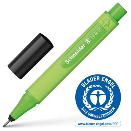 Stylo Feutre Pointe Fine Link-It 0.4mm, Noir Saphir - Schneider