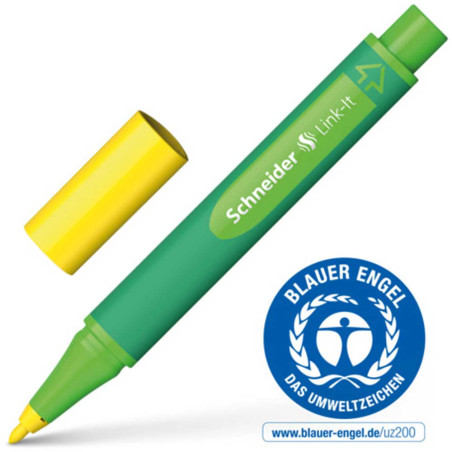 Stylo Fibre Link-It 1 mm, Jaune Doré - Schneider