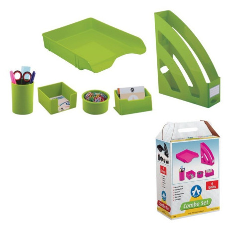 Ensemble De Bureau Ark En Plastique 6 Pièces Vert
