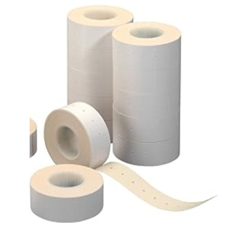 Rouleau De 500 étiquettes De Prix Blanc Double