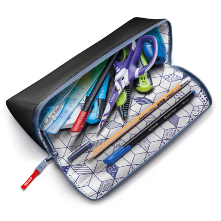 Trousse Open XXL Double Face Basic Noir, Maped - Réf.931900