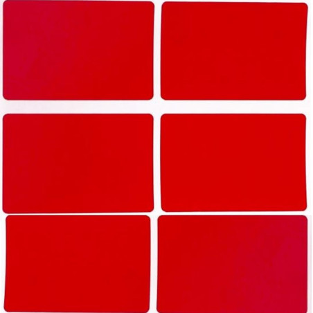 Etiquettes Rouge Autocollante 50×80 mm