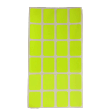Pochette Etiquettes Jaune Fluo Autocollante 15×20 mm