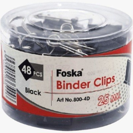 Boite De 48 Clips 25 Mm-Noir Foska