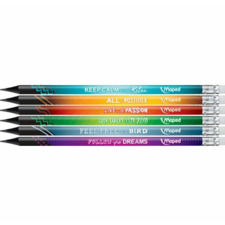 CRAYON NOIR MAPED GOMME N°2 WOOD FREE